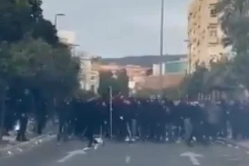 Batalla campal entre ultras del Frente Atlético y del Frente Bokerón en Málaga