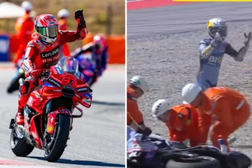 Marc Márquez acaricia su noveno Mundial tras su victoria en la sprint de Cataluña y la caída de su hermano Álex