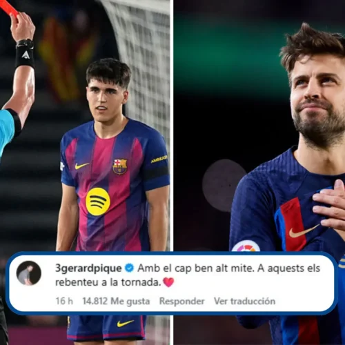 Piqué perdona a Cubarsí su expulsión con un dardo directo al Atlético: «A estos les reventáis en la vuelta»