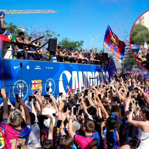 Baño de masas del Barça en su rúa por LaLiga con muchos ‘recados’ al Real Madrid