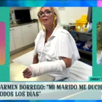 La divertida confesión de Carmen Borrego tras romperse la muñeca: «Lo bueno es que mi marido me ducha todos los días»